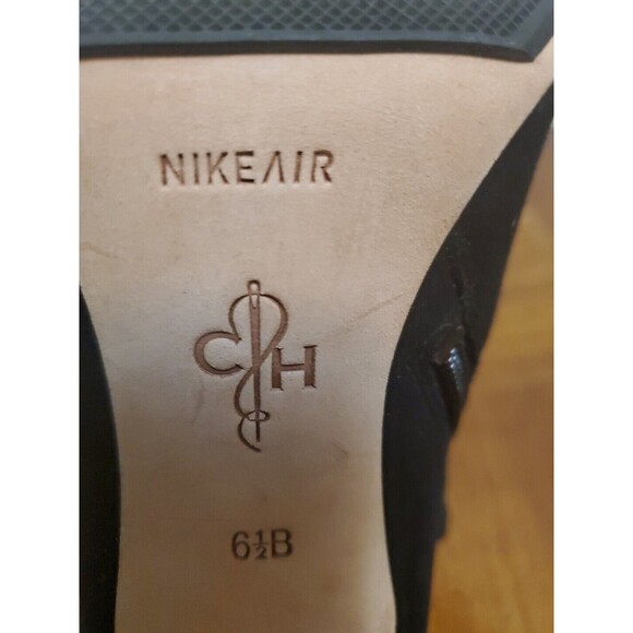 COLE HAAN Nikeair Black Suede Side Zip Stiletto Ankle Boots Booties Sz 6.5 B - Picture 6 of 6